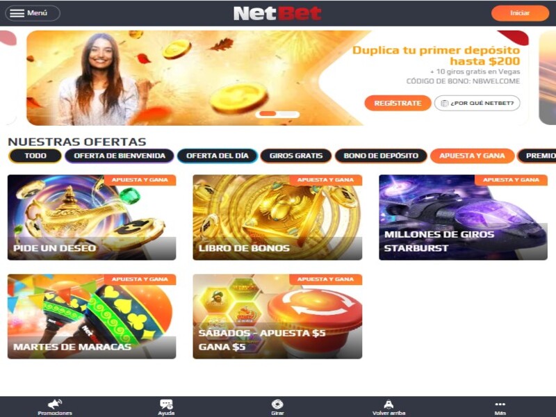Registro en Netbet casino y apuestas